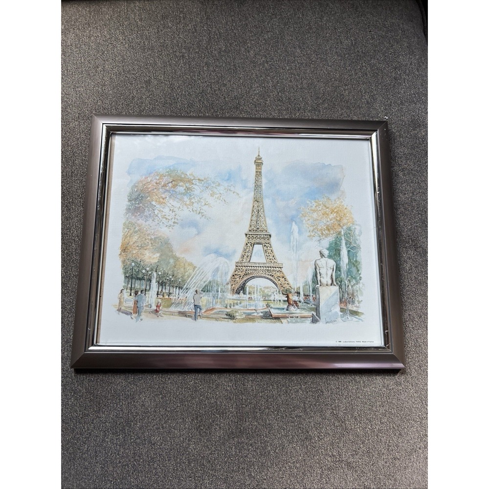 Legai Dinan Watercolor of Paris Framed‎ Artwork Beautiful Unique Original Design